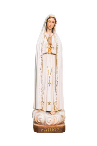 Madonna Fatimska, rzeźba drewniana, wysokość 60 cm