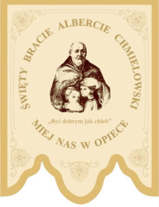 Chorągiew haftowana, św. Brat Albert