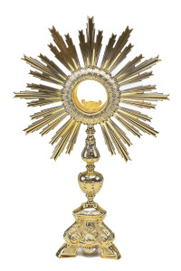 Monstrancja barokowa, wysokość 57 cm