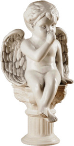 Aniołek, materiał żywiczny, wysokość 42 cm