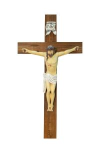 Krzyż adoracyjny, rzeźba drewniana, wysokość 220 cm