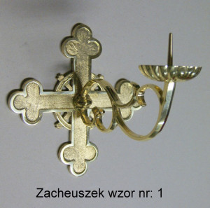 Zacheuszek mosiężny, wys. 20 cm