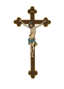 Krzyż z pasyjką, rzeźba drewniana, wysokość 60 cm