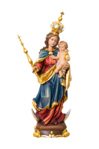 Madonna, rzeźba drewniana, wysokość 36 cm