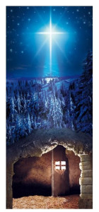 Tło do szopki bożonarodzeniowej - Gwiazda Betlejemska 