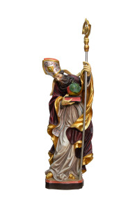 Święty Mikołaj, rzeźba drewniana, wysokość 60 cm