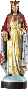Figura Chrystusa Króla, materiał żywiczny, wysokość 118 cm