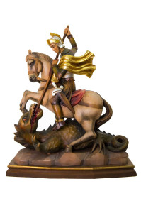 Święty Jerzy, rzeźba drewniana, wysokość 50 cm