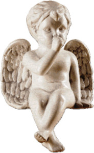Aniołek, materiał żywiczny, wysokość 28 cm