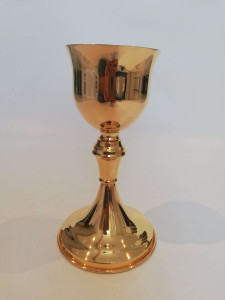 Kielich prosty, z blaszanym łącznikiem, wysokość 22 cm