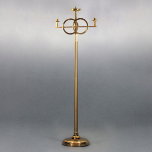 Lichtarz ślubny, mosiądz, wys. 140 cm