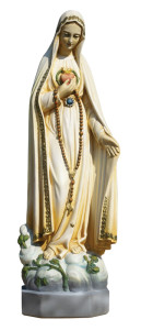 Figura Matki Bożej Fatimskiej, materiał żywiczny, wysokość 54 cm