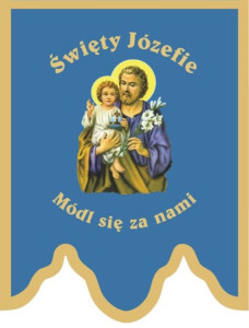 Chorągiew haftowana, św. Józef