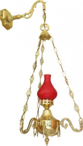 Lampa wieczna elektryczna wąska, odlew mosiężny lakierowany