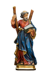 Święty Andrzej, rzeźba drewniana, wysokość 55 cm