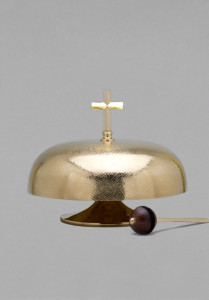 Gong stojący, duży, wys. 24 cm, średnica 29 cm