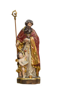 Święty Roch, rzeźba drewniana, wysokość 40 cm
