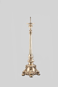 Lichtarz mosiężny paschalny, wys. 96 cm