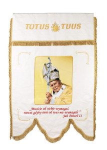 Chorągiew haftowana, św. Jan Paweł II