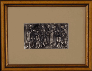 Płaskorzeźba Chrztu w ramce, rozmiar 12 cm x 15 cm
