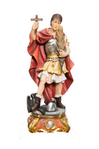 Święty Ekspedyt, rzeźba drewniana, wysokość 60 cm