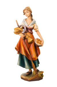 Święta Notburga, rzeźba drewniana, wysokość 30 cm