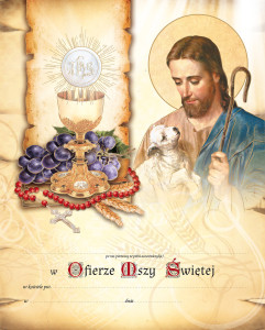 Obrazki komunijne Jezus Chrystus Dobry Pasterz 