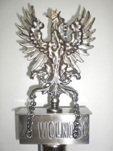 Zwieńczenie patriotyczne, głowica do sztandaru - orzeł, wolność