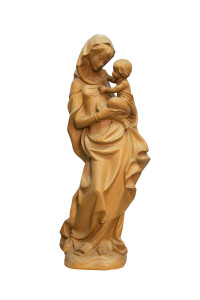 Madonna, drewniana rzeźba bejcowana, wysokość 70 cm
