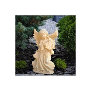 Figura Anioła z harfą z betonu architektonicznego, wysokość 39 cm