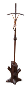 Krzyż procesyjny papieski, drewniany, wysokość około 240 cm