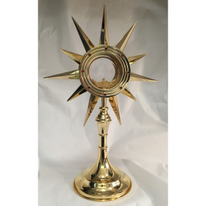 Monstrancja w formie słońca, wysokość 44 cm