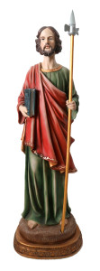 Figura św. Judy Tadeusza z żywicy poliestrowej, wysokość 61 cm