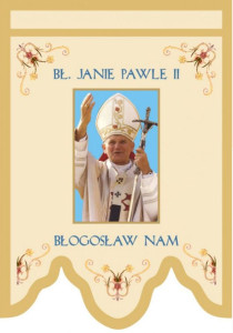 Chorągiew haftowana, św. Jan Paweł II