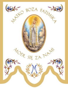 Chorągiew haftowana, Matka Boża Fatimska