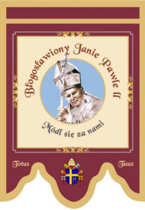 Chorągiew haftowana, św. Jan Paweł II