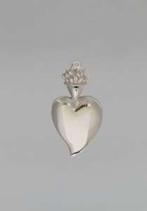 Wotum srebrne serce, wys. 12 cm