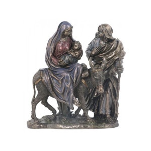 Figurka Święta Rodzina zmierzająca do Egiptu, wysokość 25 cm 