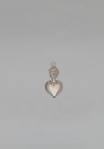 Wotum srebrne serce, wys. 6 cm