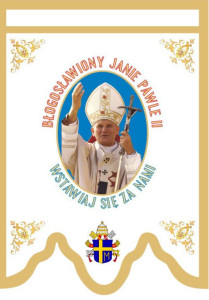 Chorągiew haftowana, św. Jan Paweł II