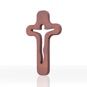 Krzyż wiszący, drewniany, wysokość 18 cm (50 sztuk)