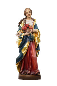 Święta Dorota, rzeźba drewniana, wysokość 70 cm