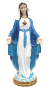 Figura Serce Maryi z żywicy poliestrowej, wysokość 150 cm