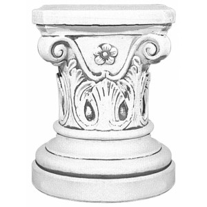 Postument pod figurę z kwiatkiem z betonu architektonicznego, wysokość 44 cm
