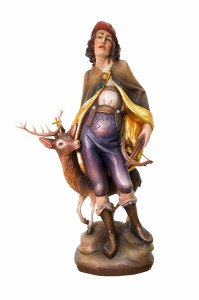 Święty Hubert, rzeźba drewniana, wysokość 70 cm