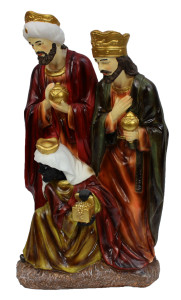 Figura Trzech Króli do szopki bożonarodzeniowej z żywicy poliestrowej, wysokość 67 cm