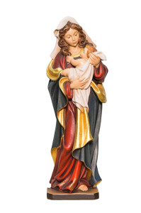 Madonna, drewniana rzeźba w stylu barokowym, wysokość 30 cm