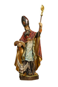 Święty Stanisław, rzeźba drewniana, wysokość 65 cm