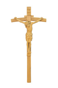 Krzyż z pasyjką, rzeźba drewniana, wysokość 60 cm