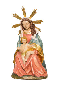 Madonna siedząca, rzeźba drewniana